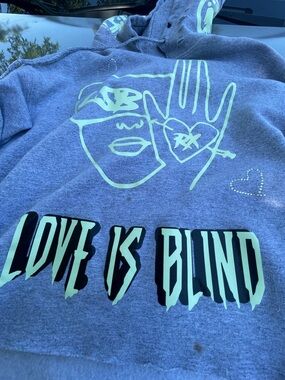 LSB Custom Glow in the dark cropped Hoodie